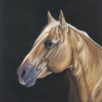Pastel original of an American Quarter Horse